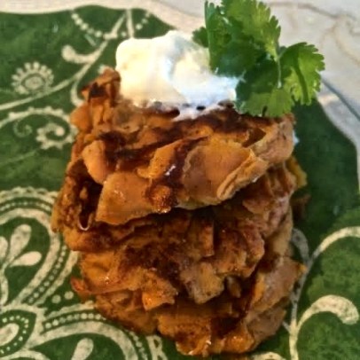 Sweet 'n' savory sweet potato latkes