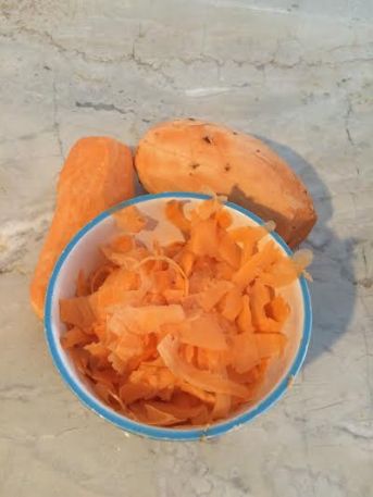 shred sweet potato