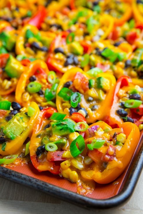 Mini Pepper Nachos with Avocado, Corn and Black Beans 800 1782