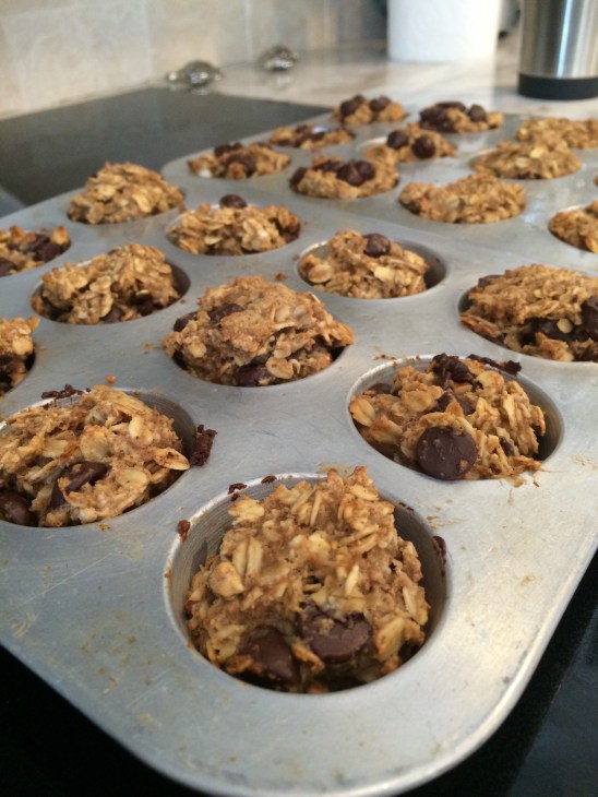 Almond Butter and Dark Chocolate Mini Muffins